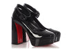 Christian Louboutin Black Patent Movida Strap Platform Pumps