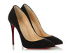 Christian Louboutin Black Velour Pigalle Follies 100