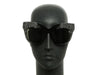 Linda Farrow Black Crystal Dunaway Cat Eye Sunglasses