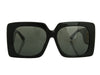 Linda Farrow Black Square Oversized Sierra Sunglasses