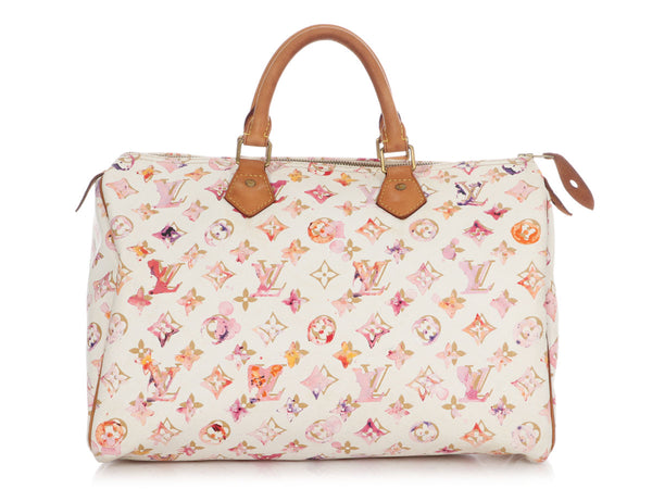my Louis Vuitton watercolor speedy 35 with alice in the wonderland