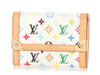 Louis Vuitton White Multicolore Monogram Porte Monnaie Plat Wallet