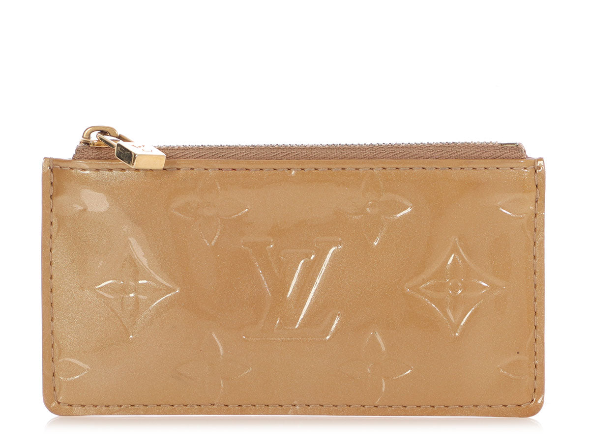 Louis Vuitton Beige Perle Vernis Key Pouch