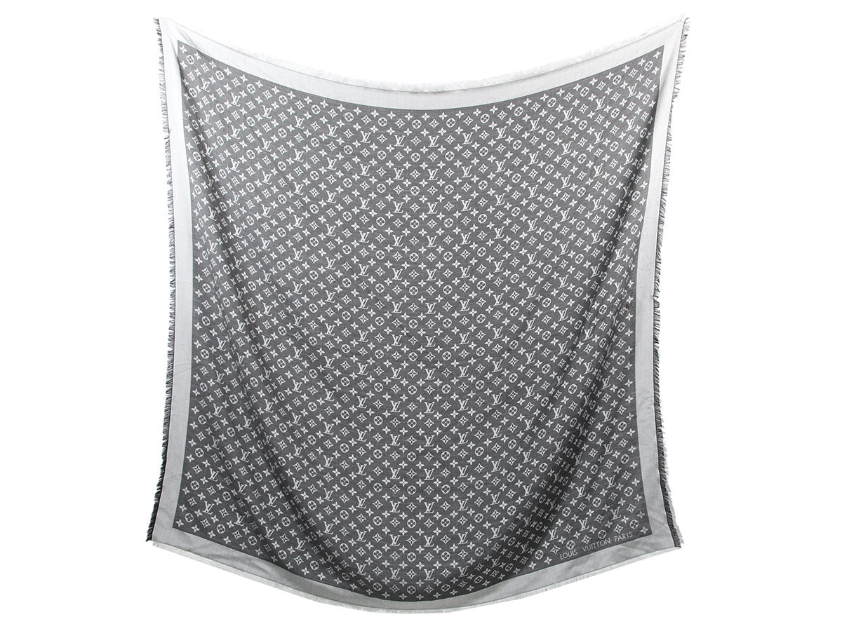 Louis Vuitton Black and Gray Umbra Shawl