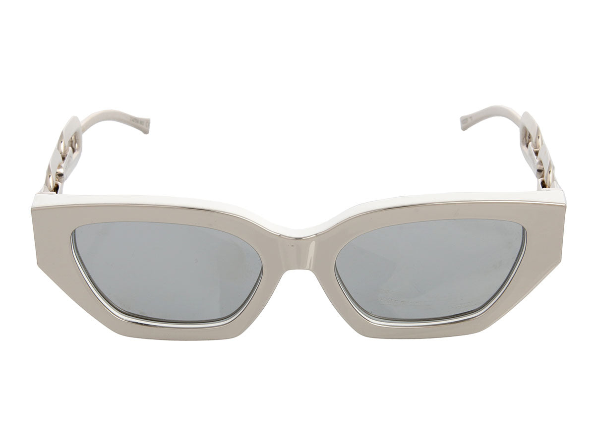 Louis Vuitton LE Silver and White LV Edge Sunglasses