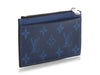 Louis Vuitton Blue Monogram Taigarama Coin Card Holder