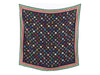 Louis Vuitton Vintage Black Multicolor Silk Scarf