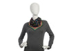 Louis Vuitton Vintage Black Multicolor Silk Scarf