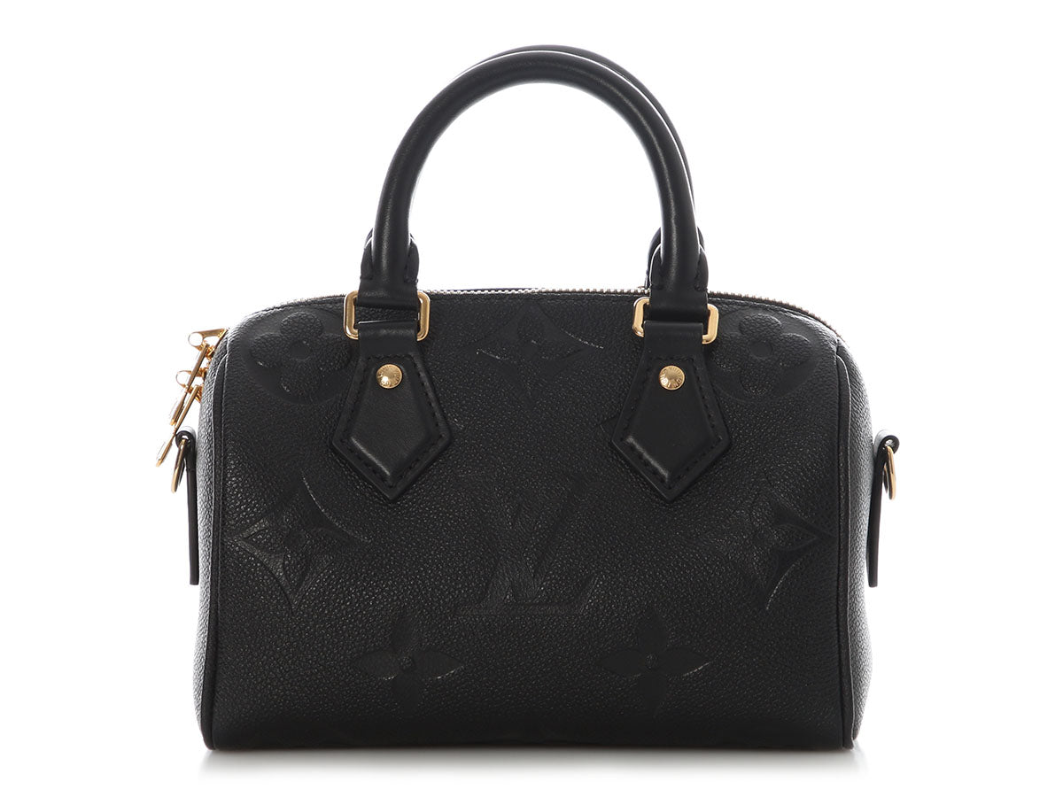 Louis Vuitton Black Giant Monogram Empreinte Speedy Bandoulière 20