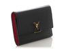 Louis Vuitton Black Taurillon Leather Capucines Compact Wallet