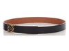 Loewe Black and Gold Anagram Reversible Belt