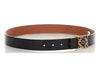 Loewe Black and Gold Anagram Reversible Belt