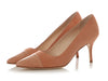 Manolo Blahnik Camel Suede and Snakeskin BB Pumps