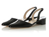 Manolo Blahnik Black Patent Aspro Slingbacks