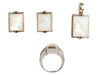 Michael Dawkins Mother of Pearl Earrings, Pendant, and Ring Set