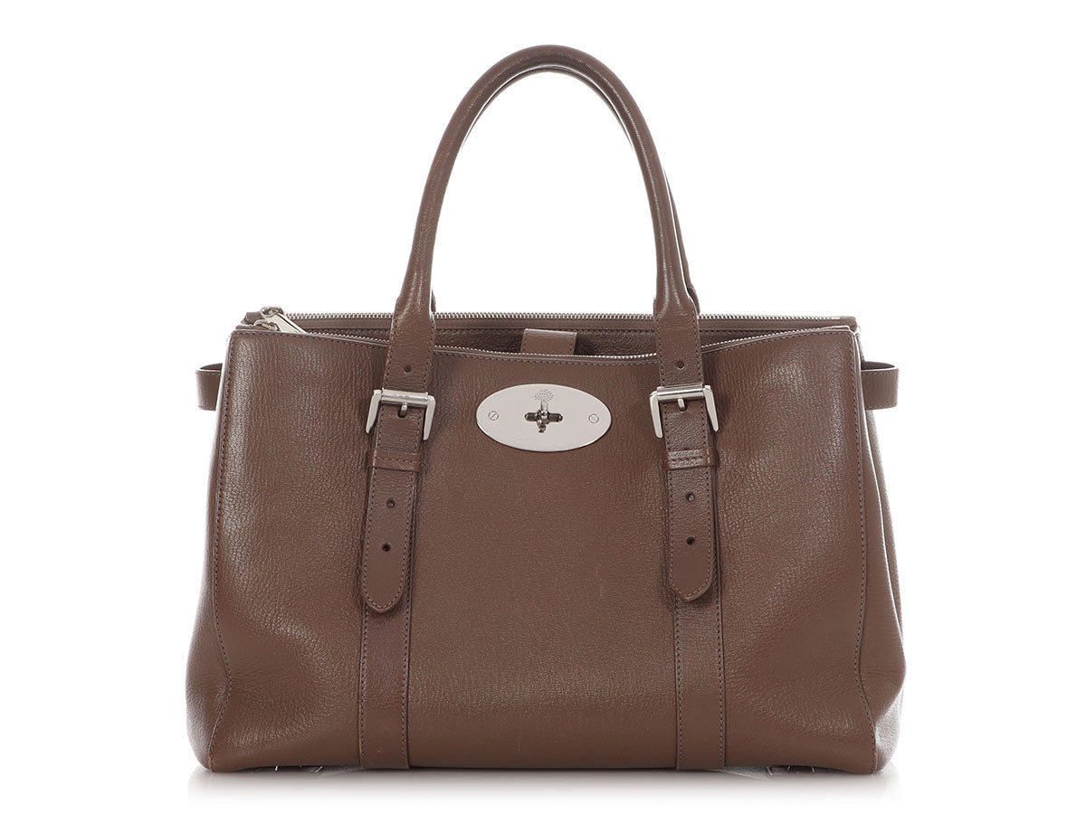 Mulberry Brown Double Zip Bayswater
