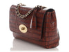 Mulberry Medium Cognac Croc-Embossed Lily