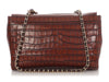 Mulberry Medium Cognac Croc-Embossed Lily