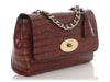 Mulberry Medium Cognac Croc-Embossed Lily
