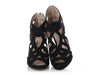 Miu Miu Black Suede Cutout Sandals