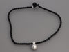 18K White Gold 15mm Gray Tahitian Pearl and Diamond Pendant Necklace