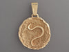 14K Yellow Gold Large Lion Head Medallion