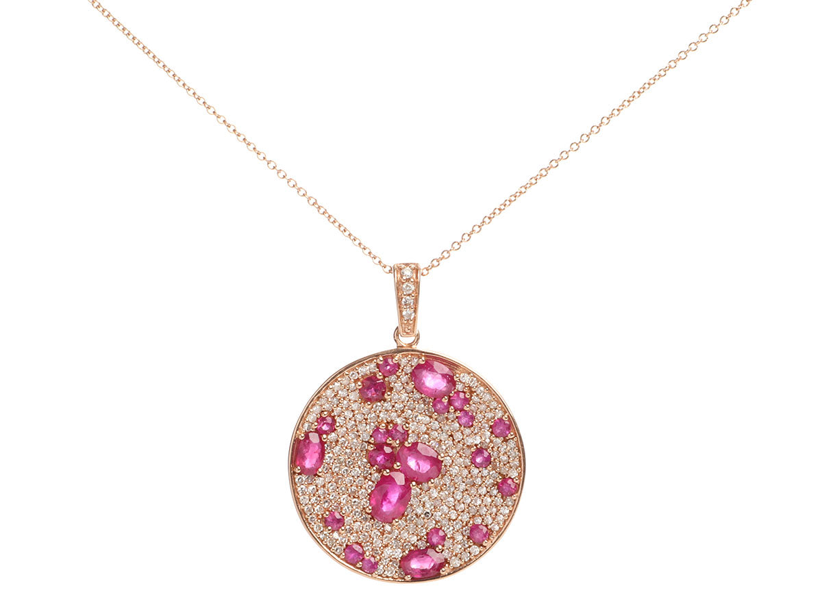 Effy 14K Rose Gold Ruby and Diamond Royale Pendant Necklace