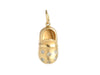 14K Yellow Gold Diamond Baby Shoe Charm