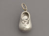 14K White Gold Diamond Baby Shoe Charm