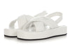 Prada White Nappa Leather Platform Sandals