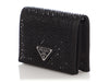 Prada Black Crystal Card Holder with Strap