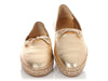 Prada Metallic Gold Leather Espadrilles