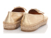 Prada Metallic Gold Leather Espadrilles
