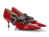 Prada Red Patent and Silk Bow Pumps