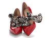 Prada Red Patent and Silk Bow Pumps