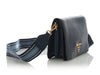 Prada Navy Daino Leather Shoulder Bag