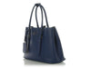Prada Small Blue Saffiano Double Tote