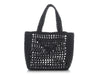 Prada Mini Black Woven Raffia Tote