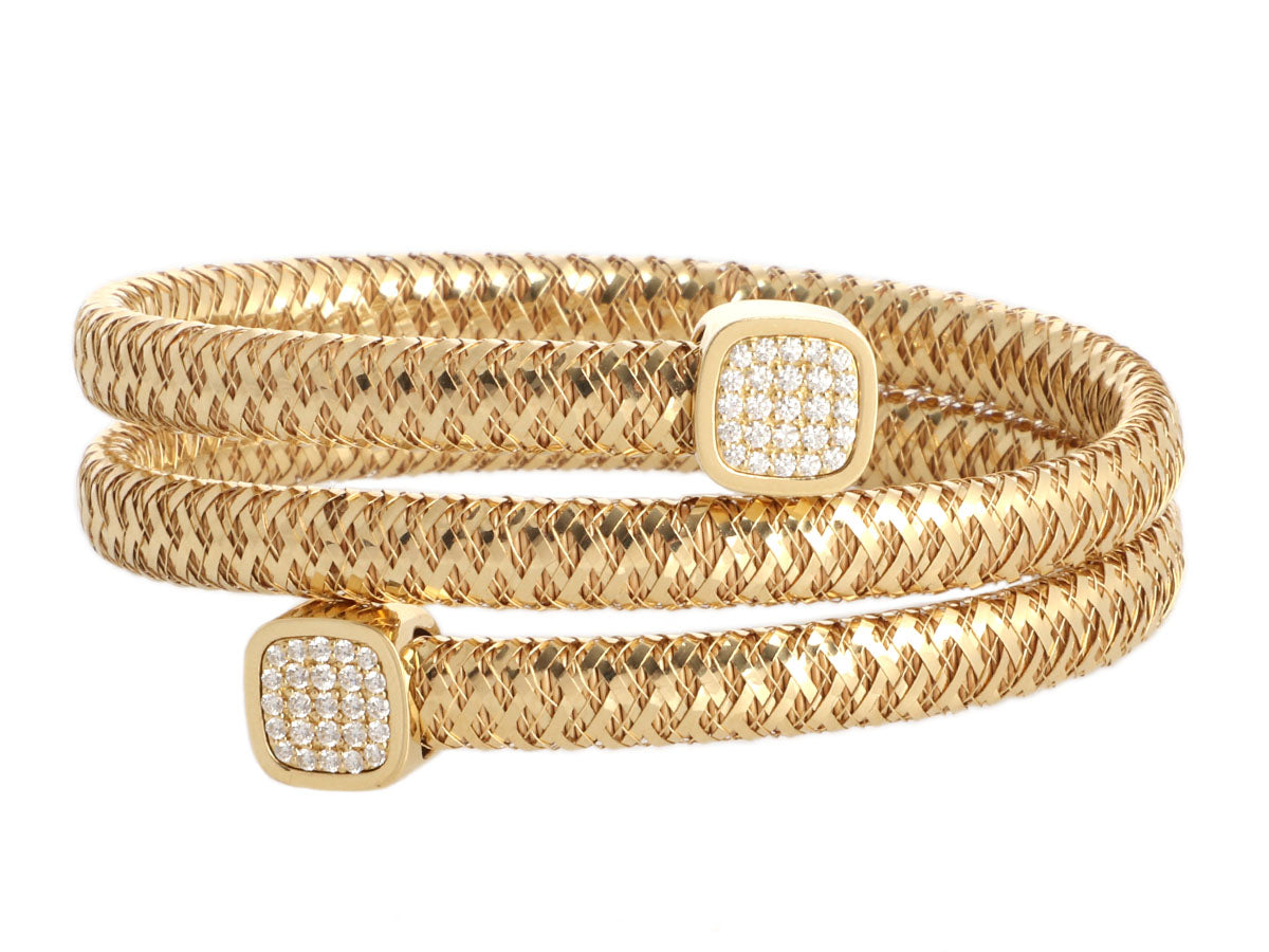 Roberto Coin 18K Yellow Gold Diamond Primavera Coil Bracelet