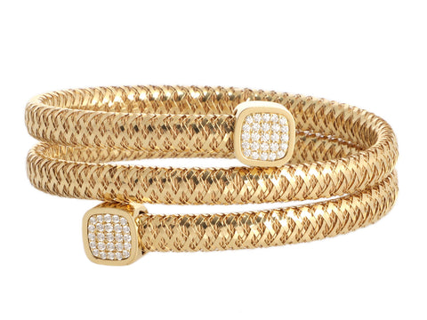 Roberto Coin 18K Yellow Gold Diamond Primavera Coil Bracelet