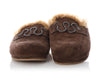 René Caovilla Brown Shearling Morgana Mules