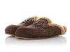 René Caovilla Brown Shearling Morgana Mules