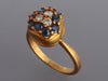 Vintage 18K Yellow Gold Sapphire and Diamond Ring