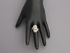 14K Yellow Gold Green Diamond Swirl Ring