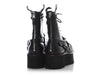 R13 Black Leather Strapped Double Stack Boots