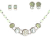 Stephen Dweck Green Necklace and Two-Pair Clip Earrings Set