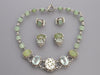 Stephen Dweck Green Necklace and Two-Pair Clip Earrings Set
