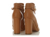 Ferragamo Tan Open-Toe Booties