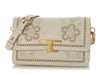 Tod's White Embroidered T Timeless Flap