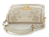 Tod's White Embroidered T Timeless Flap